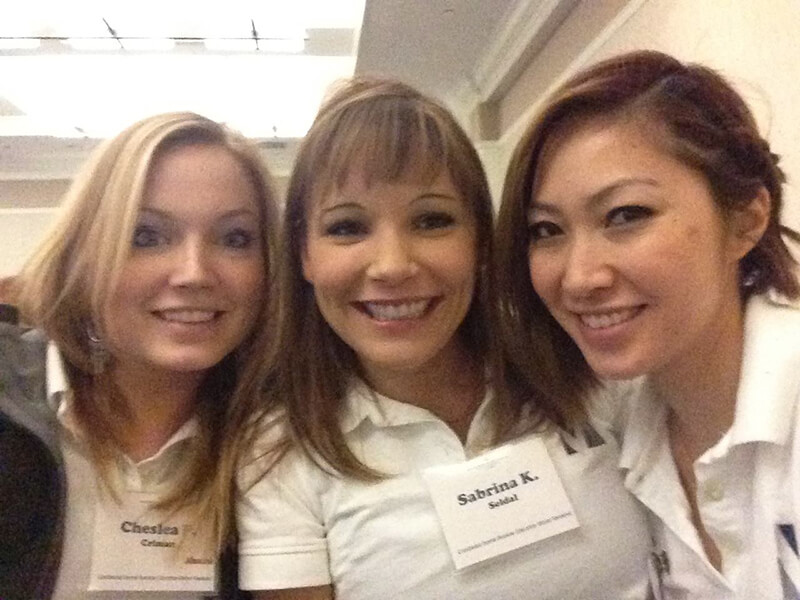 Three of our staff at a conference
